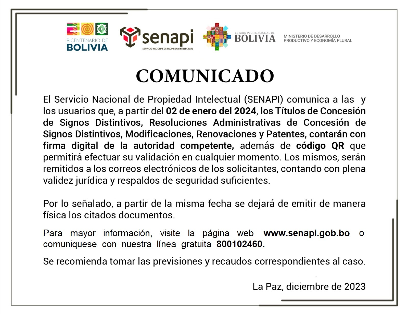 Comunicado: Nuevos formularios en sistema SIPI 2.0