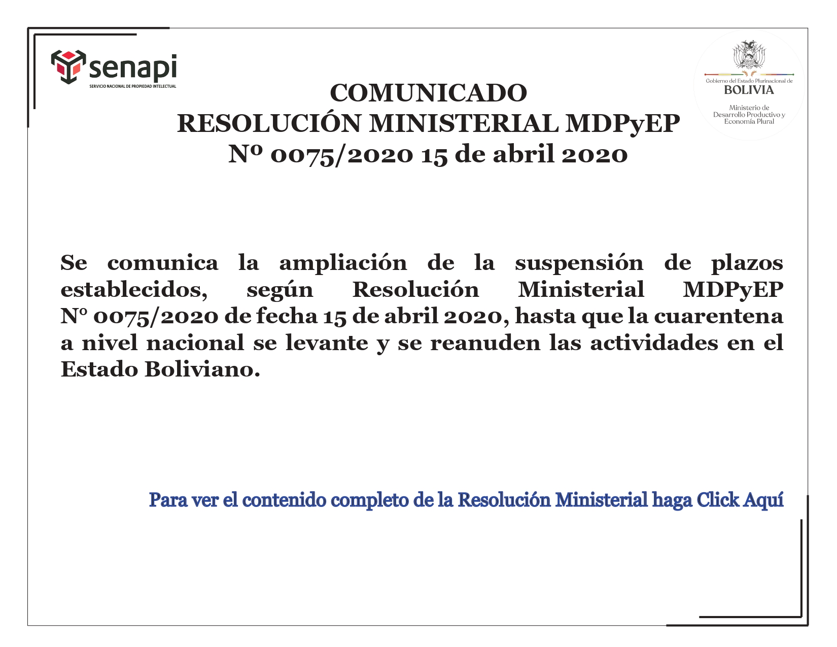 Resolución Ministerial N° 0075