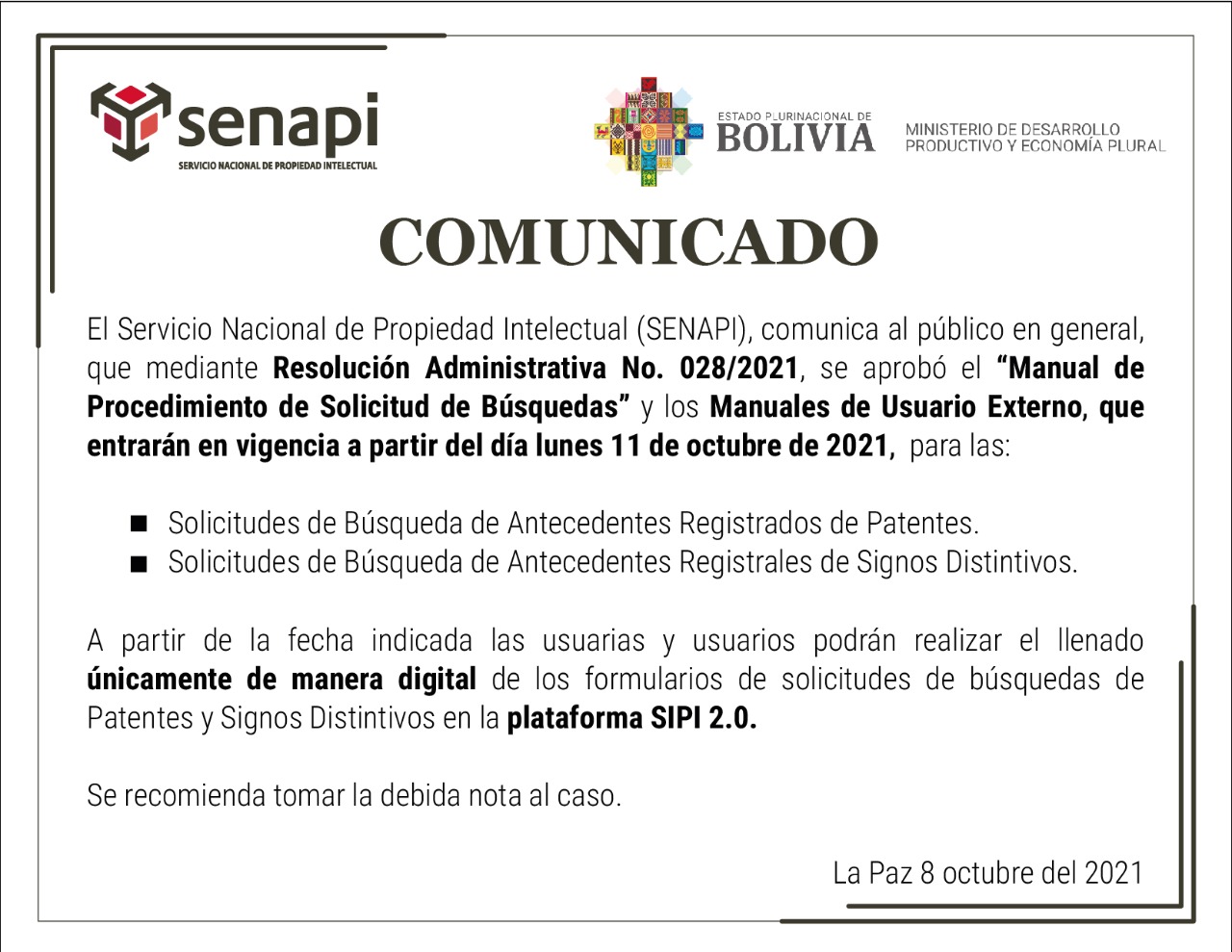 Manual de Procedimiento de Solicitud de Búsquedas