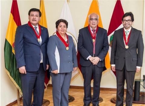 PRENSA 20170116 01 BOLIVIANA CECILIA AYLLÓN NUEVA PRESIDENTA DEL TRIBUNAL DE JUSTICIA DE LA COMUNIDAD ANDINA