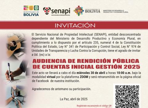 Rendición Pública de Cuentas Inicial Gestión 2025